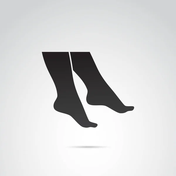 Γυναικεία Πόδια Ελκυστική Στάση Εικονίδιο Διανύσματος — Διανυσματικό Αρχείο