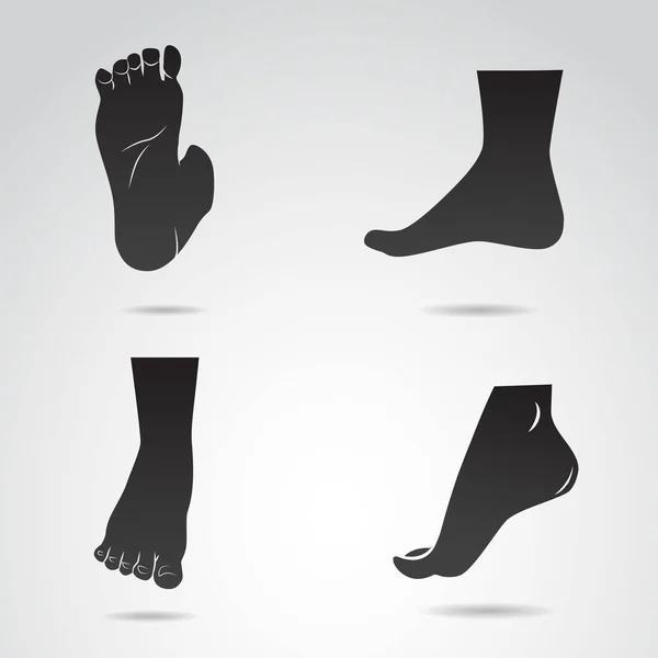 Human Foot Vector Icon Neutral Background — Stock Vector