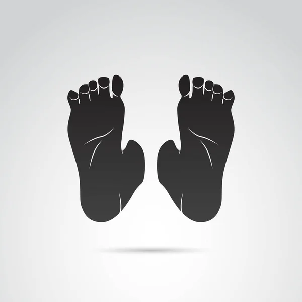 中立的な背景に人間の足のベクトルアイコン — ストックベクタ