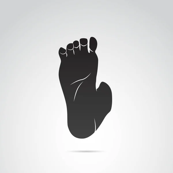 Human Foot Vector Icon Neutral Background — 스톡 벡터