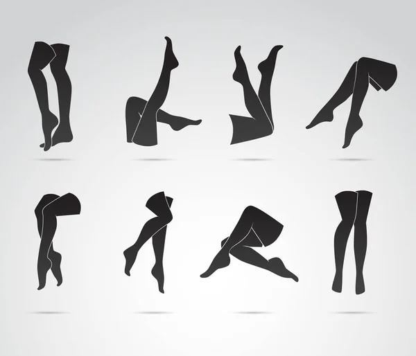 Çekici pozlarda kadın bacakları. Vektör simgesi.