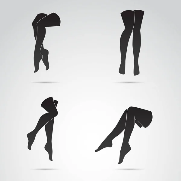 Çekici Pozlarda Kadın Bacakları Vektör Simgesi — Stok Vektör