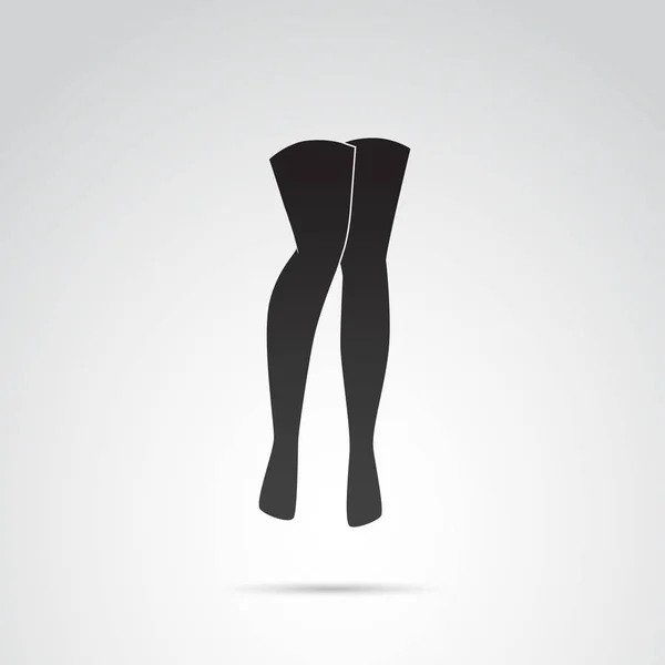 Çekici Pozlarda Kadın Bacakları Vektör Simgesi — Stok Vektör