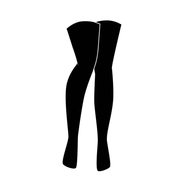 Woman Legs Attractive Pose Vector Icon — 스톡 벡터