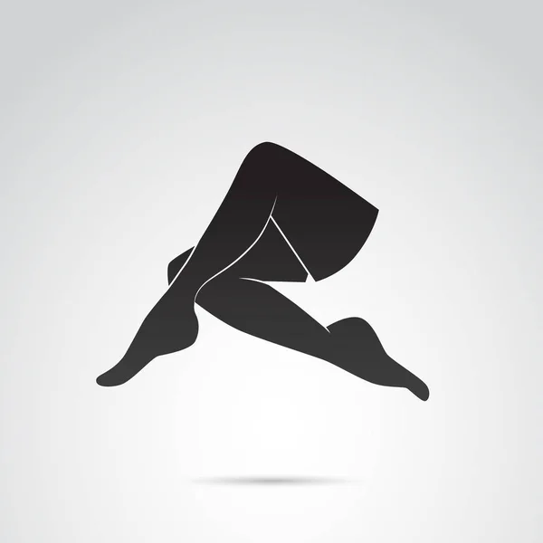 Patas Mujer Pose Atractiva Icono Del Vector — Vector de stock