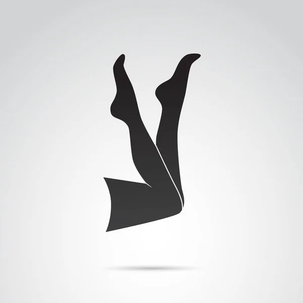 Woman Legs Attractive Pose Vector Icon — Stock Vector