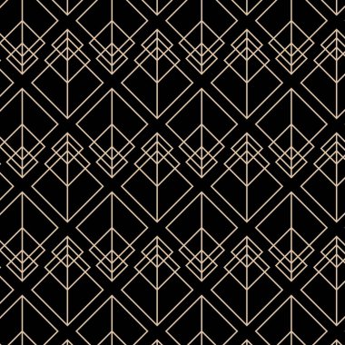 Retro, vintage art deco vector pattern.