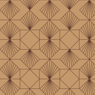 Art deco vintage retro vector pattern.