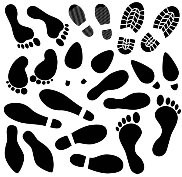 Symbol Für Menschliche Fußabdrücke Auf Weißem Hintergrund Vektorkunst — Stockvektor