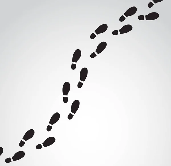 Beyaz arka planda insan ayak izi simgesi. Vektör sanatı.
