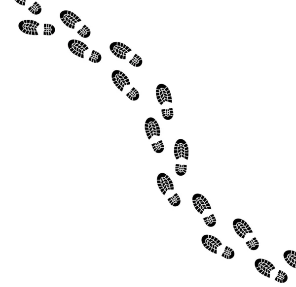 白色背景上的人类脚印图标 矢量艺术 — 图库矢量图片