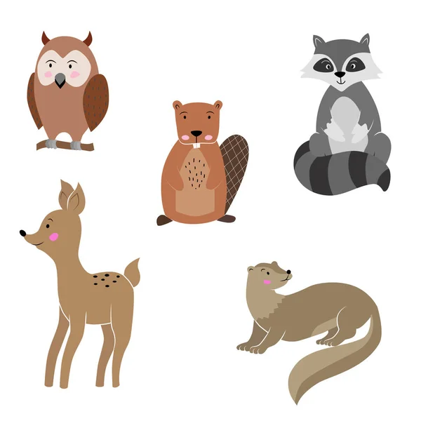 Simpatici Animali Vettoriale Illustrazione — Vettoriale Stock