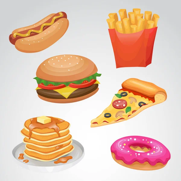 Fast Food Illustrazione Vettoriale — Vettoriale Stock
