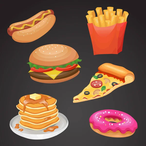 Fast food, vektör çizimi