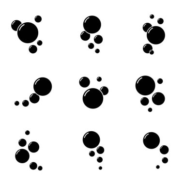 kabarcıklar pürüzsüz şablon, basitçe vektör illüstrasyonu 