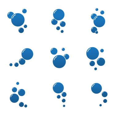 kabarcıklar pürüzsüz şablon, basitçe vektör illüstrasyonu 