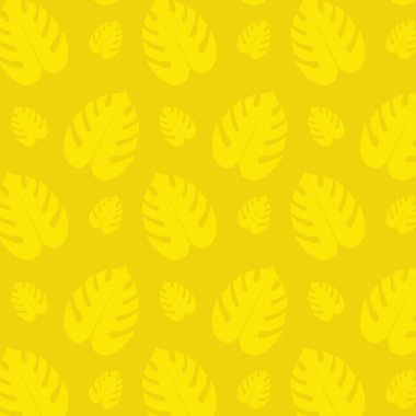 Sarı yapraklar pürüzsüz desen, basitçe vektör çizimi 
