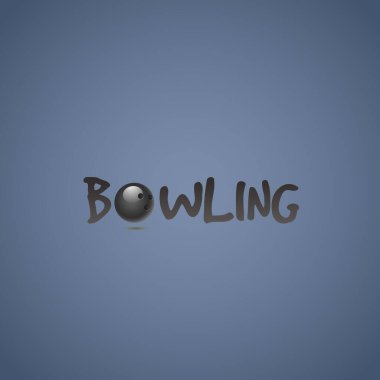 Bowling harfleri, basit vektör illüstrasyonu 