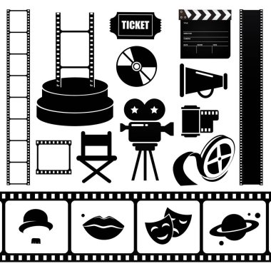 film seti, basitçe vektör illüstrasyonu 