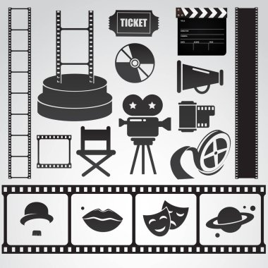 film seti, basitçe vektör illüstrasyonu 