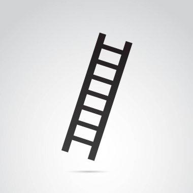 Merdiven simgesi, itfaiyeci konsepti, basitçe vektör çizimi 