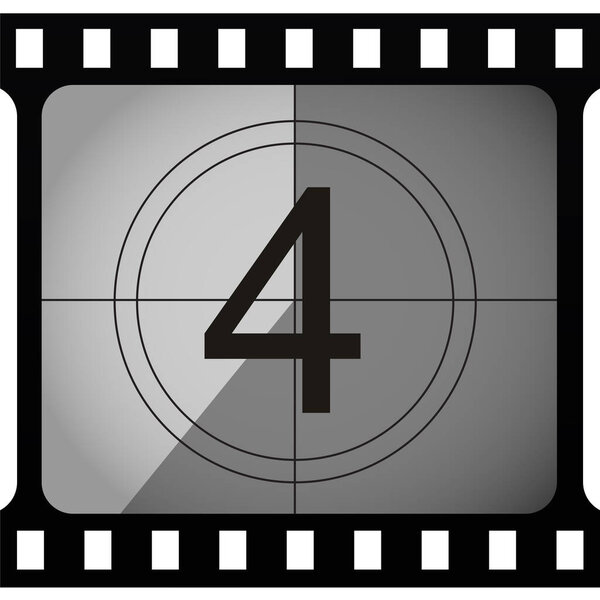 четыре числа при обратном отсчете, просто векторная иллюстрация
   