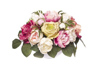 Gül vazo izole bir arka plan üzerinde iç için