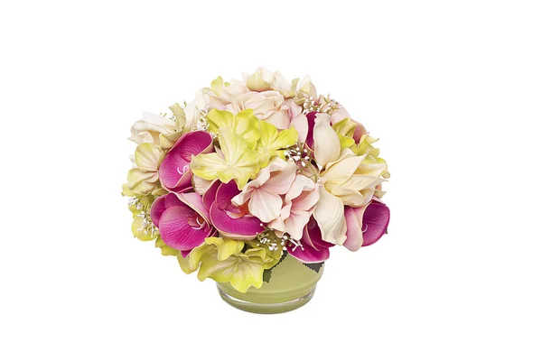 Flores para el interior del jarrón sobre un fondo aislado — Foto de Stock