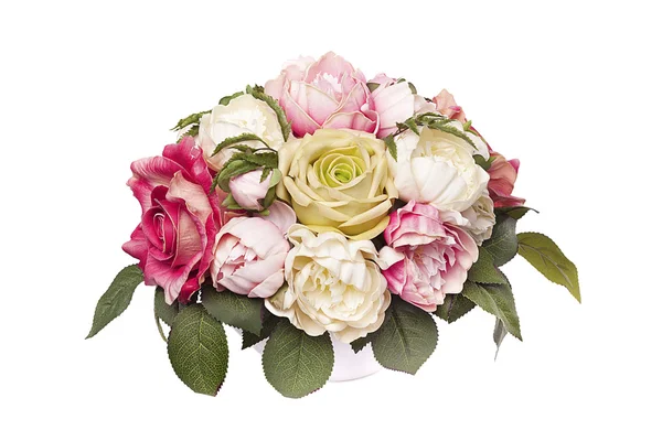 Gül vazo izole bir arka plan üzerinde iç için