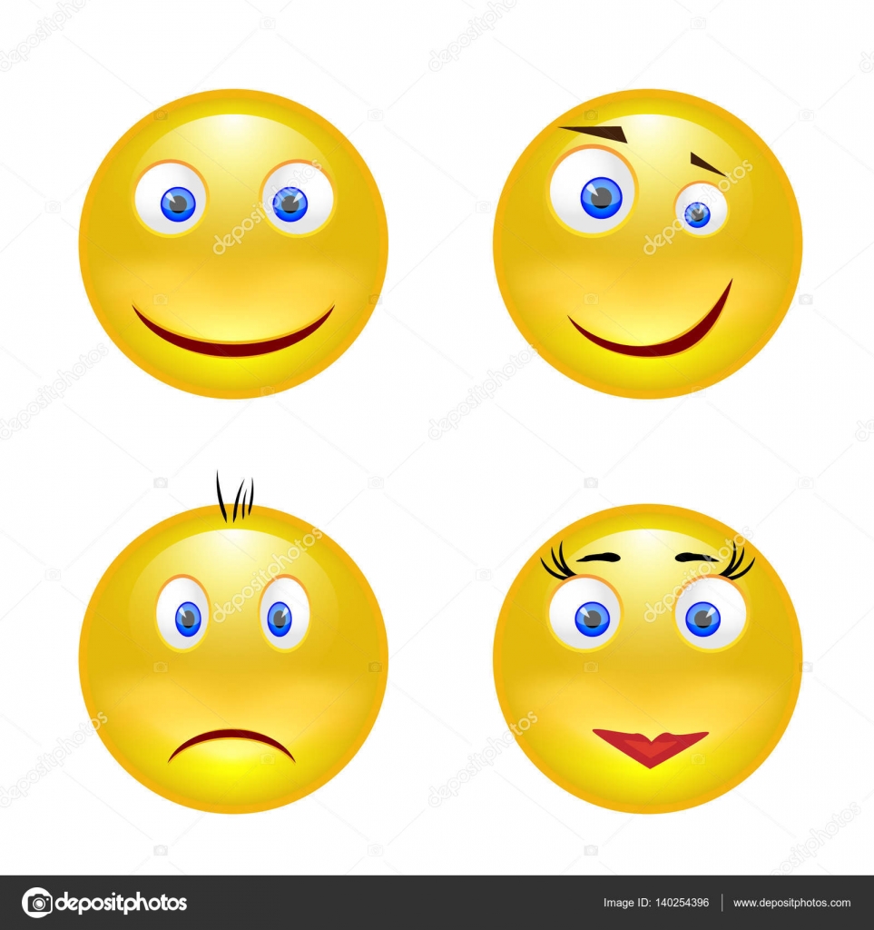 Set of funny smileys Stock Vector Image by ©AksanaT #140254396