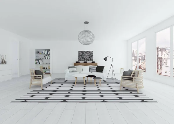 Habitación minimalista interior Imagen de archivo