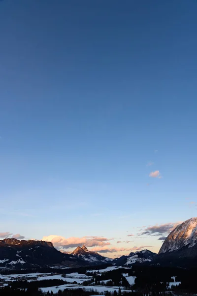 Montagnes en Styrie Bad Mitterndorf Alpes coucher de soleil — Photo