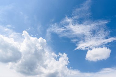 mavi parlak gökyüzü bulutlu