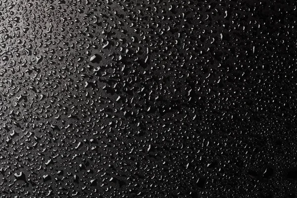Streszczenie Czarnej Tekstury Dla Tła Tablica Pokryta Kroplami Wody Przestrzeń — Zdjęcie stockowe