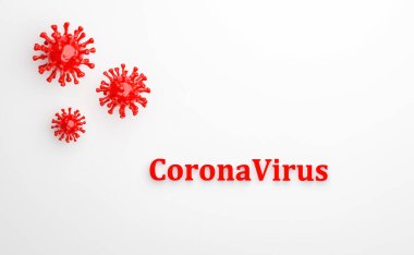 MERS-Cov veya Orta Doğu Solunum Sendromu Coronavirüs ve Roman Coronavirüs 2019-nCoV 'un soyut virüs modeli..