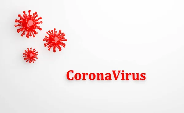Αφηρημένο μοντέλο στελέχους ιού MERS-Cov ή αναπνευστικού συνδρόμου της Μέσης Ανατολής coronavirus και Novel coronavirus 2019-nCoV με κείμενο σε λευκό φόντο. — Φωτογραφία Αρχείου