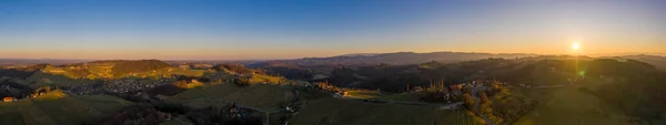 Vista Panorámica Los Viñedos Aéreos Sulztal Leibnitz Zona Famosa Destino — Foto de Stock