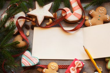 Yeni yıl tebrik kartı üzerindeki boş alan