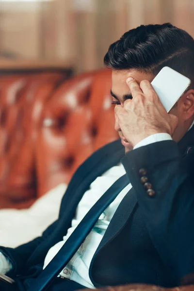 Sad depressief doordachte zakenman — Stockfoto