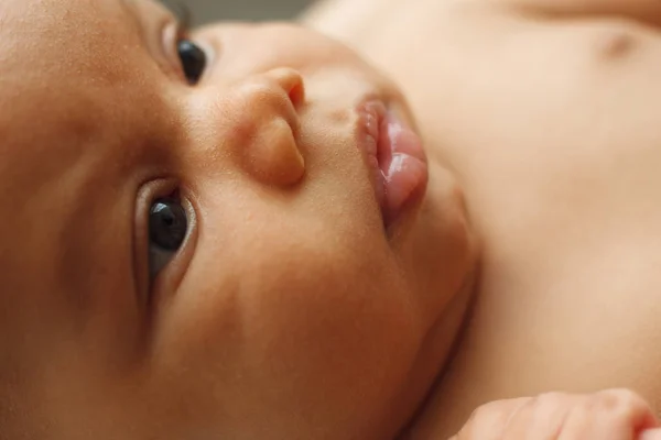 Close-up portrait of african newborn baby — Stock Photo, Image