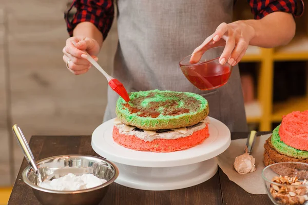 Şekerli tatlı aşçılık masterclass ev yapımı yapma — Stok fotoğraf