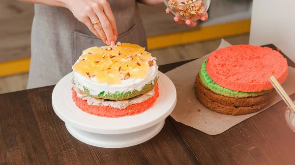 Aşçılık masterclass yemek bisküvi kek evde — Stok fotoğraf