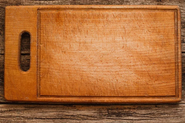 Lege bruin snijplank die plat lag nietig — Stockfoto