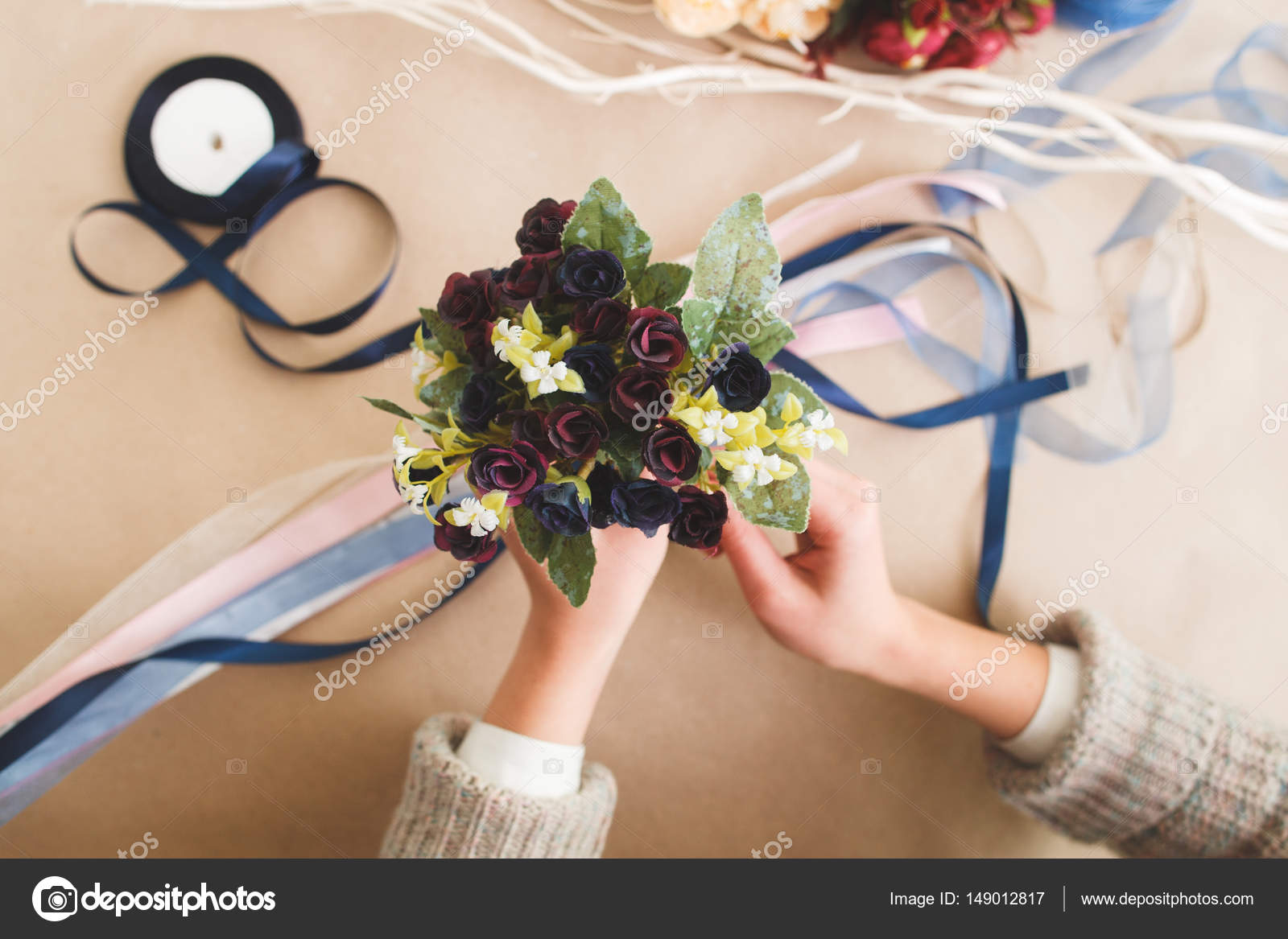 Bouquet Lumineux Fleur Artificielle Artisanat