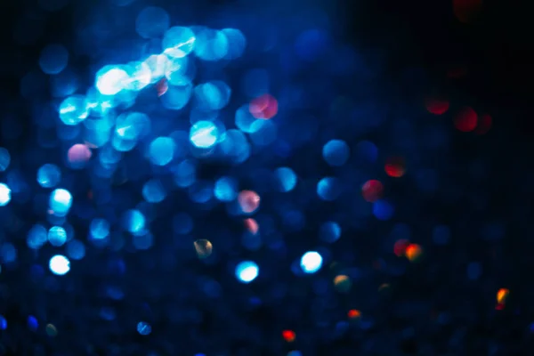 Borrão abstrato bokeh luz, azul e vermelho . — Fotografia de Stock