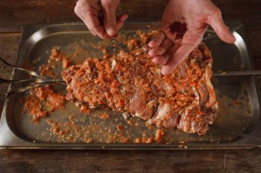 Kebap yemek sıcak baharat