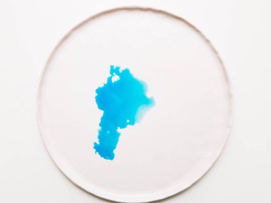 Deniz mavisi leke soyut resim