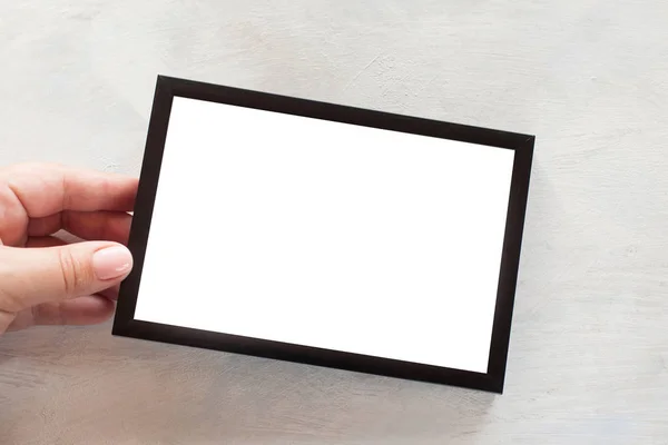 Blank photo frame on white background — Stock Photo, Image