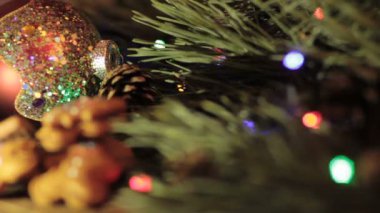 Noel çerezleri ile arka plan bulanık ve