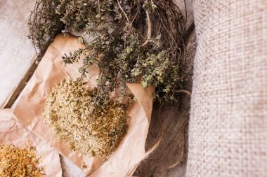 Tıbbi bitkisel çay infüzyon Üstten Görünüm